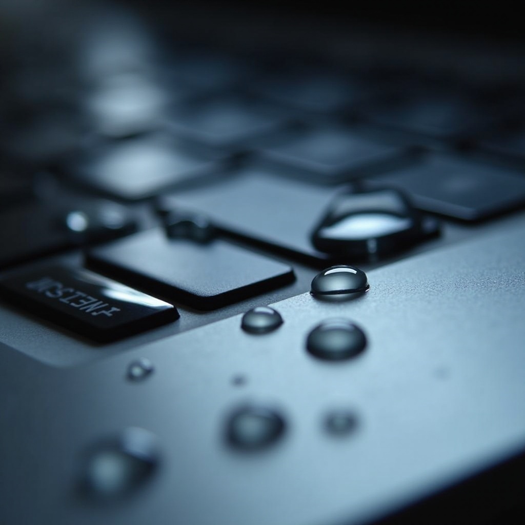 سكب الماء على MacBook Air