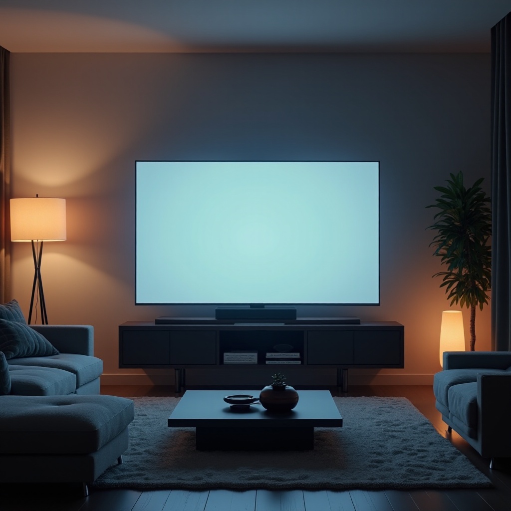 întunecarea ecranului televizorului