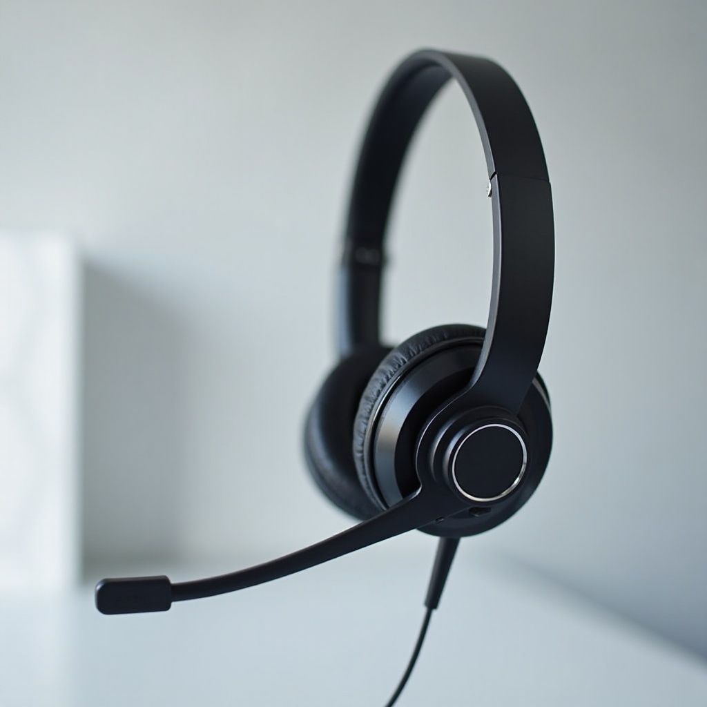 usb-cabled headset with built-in echo cancellation technology.