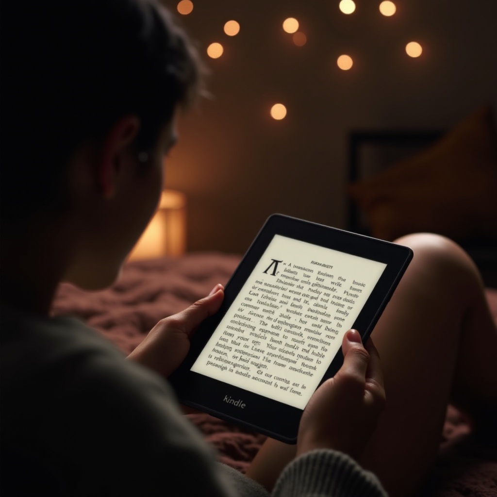 semn de carte pe un Kindle