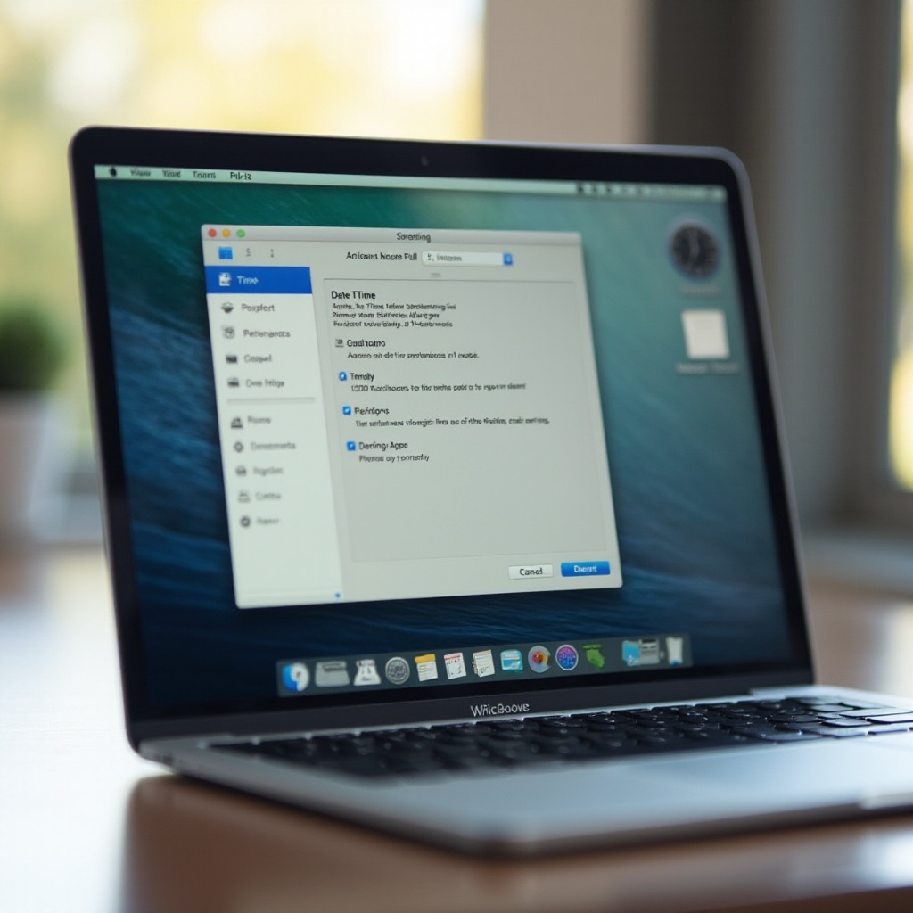 how to fix my time on my macbook