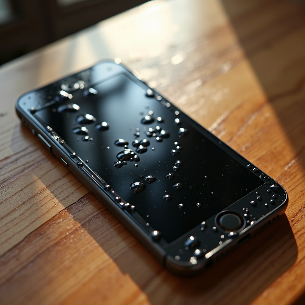 iPhone zamókł, ekran jest czarny