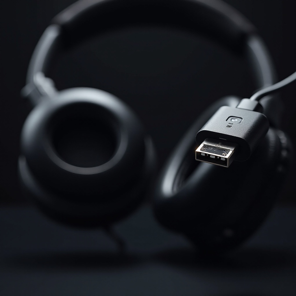 سماعة رأس مزودة بكابل USB بتقنية إلغاء الصدى المدمجة