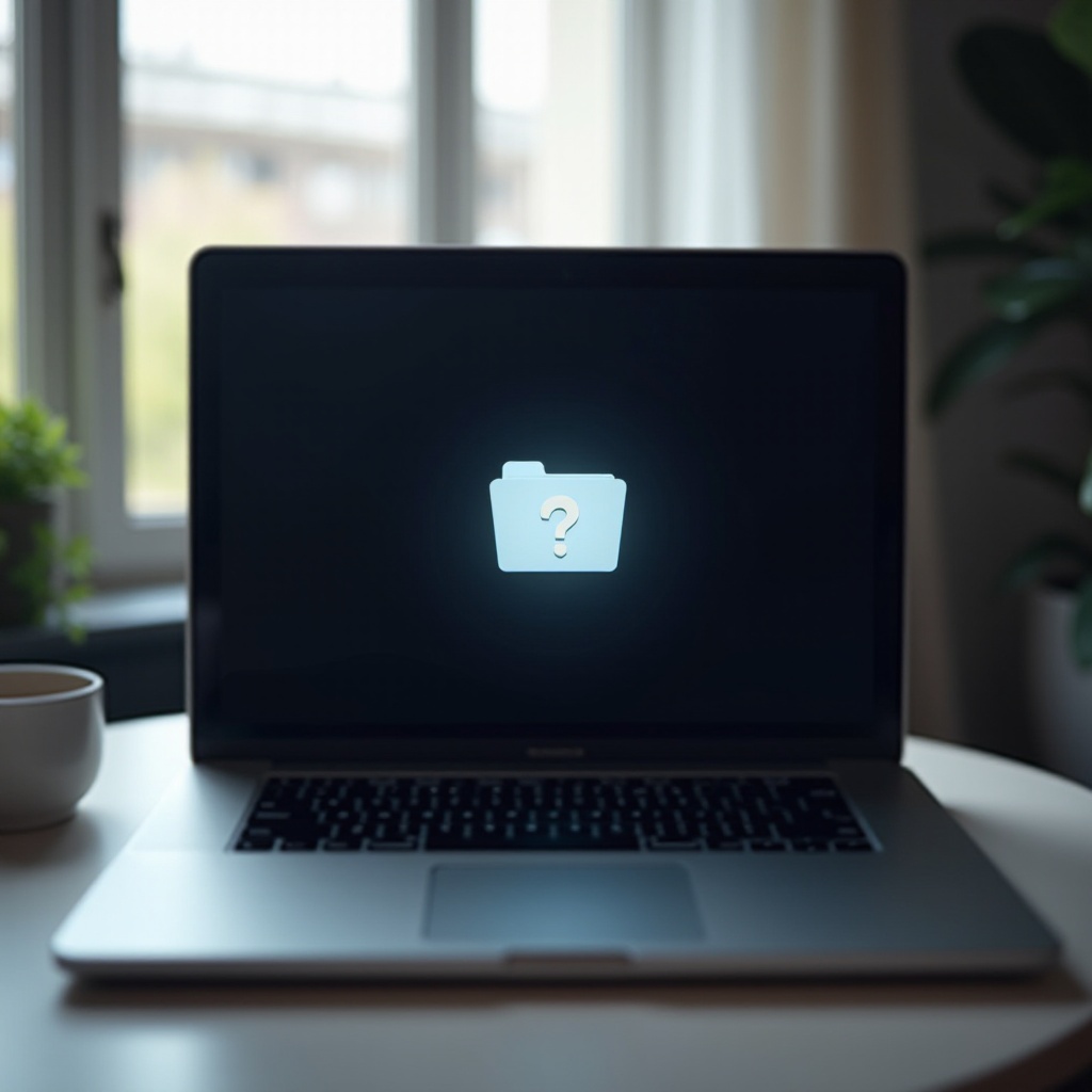 macbook мига с папка с въпросителен знак