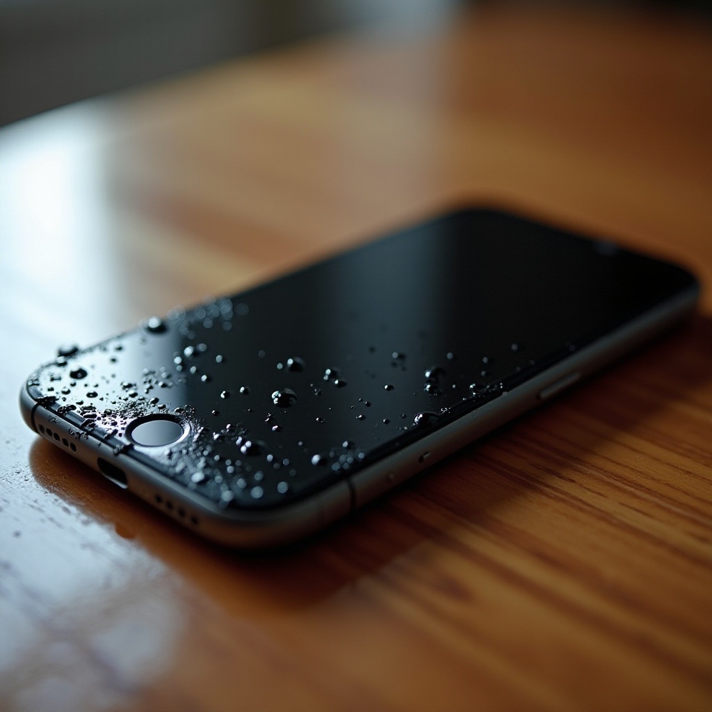 iphone got wet screen is black