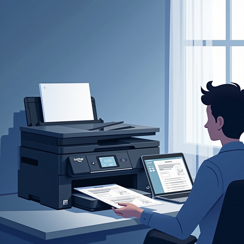 штампач brother штампа црне странице