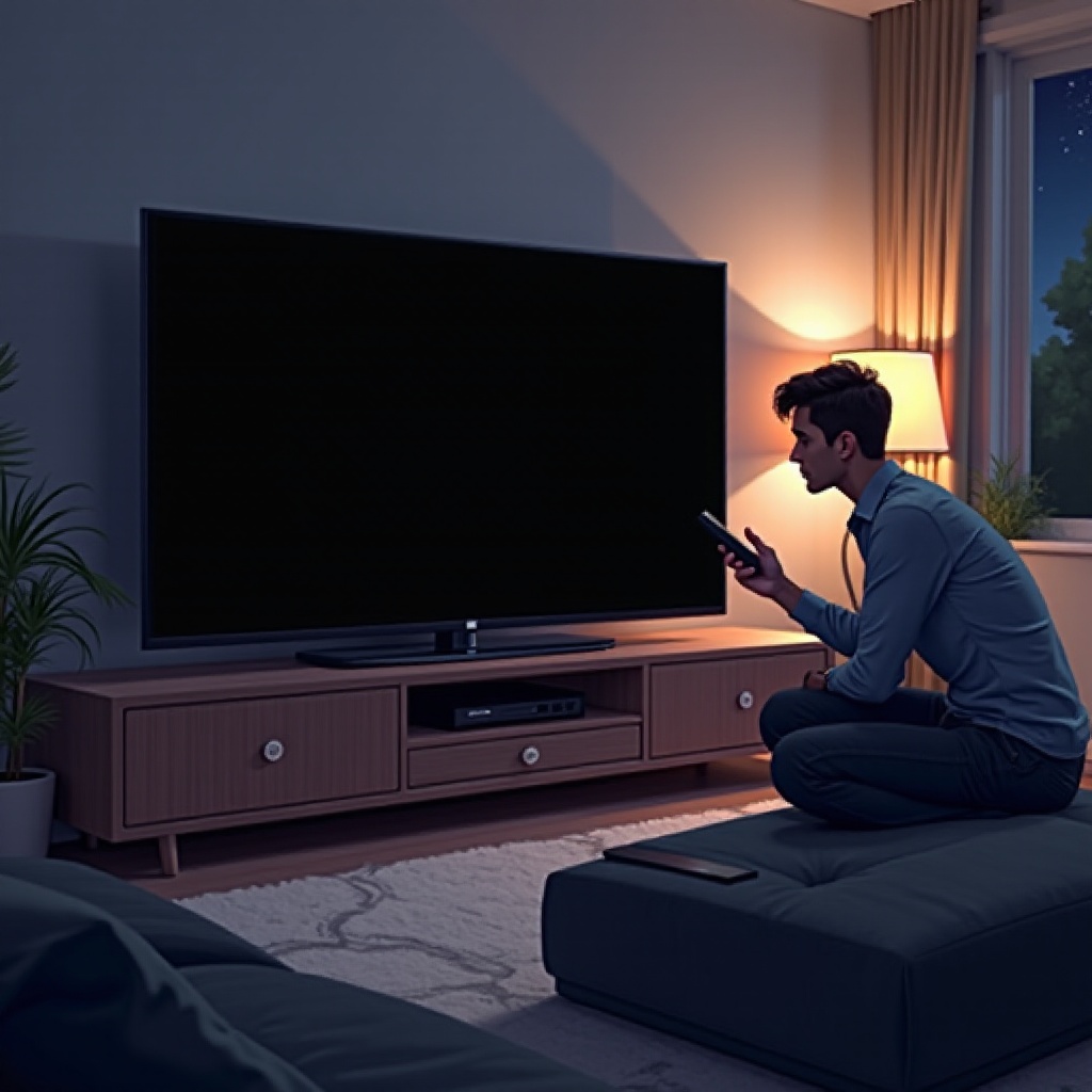 екранът на телевизора LG почерня